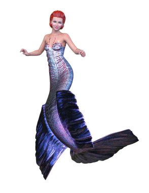 Bir denizkızının 3 boyutlu canlandırması