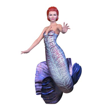 Bir denizkızının 3 boyutlu canlandırması