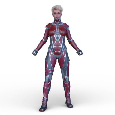 Bir siber kadının 3 boyutlu canlandırması