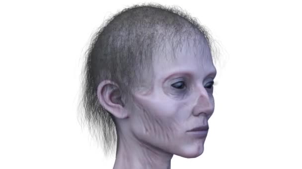 Візуалізація Жіночого Обличчя Зомбі — стокове відео