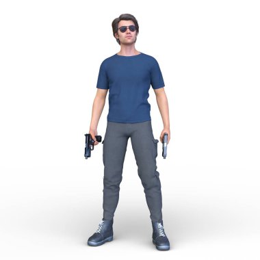 Bir savaşçının 3 boyutlu canlandırması