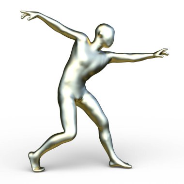 Poz veren bir adamın 3B görüntüsü