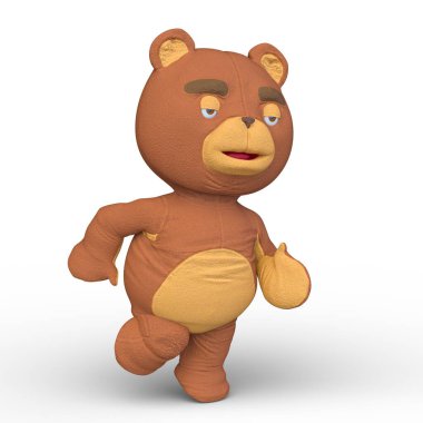 3D rendering of a bear figurine