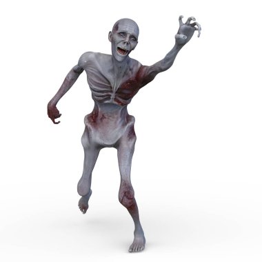 Erkek bir zombinin 3 boyutlu canlandırması