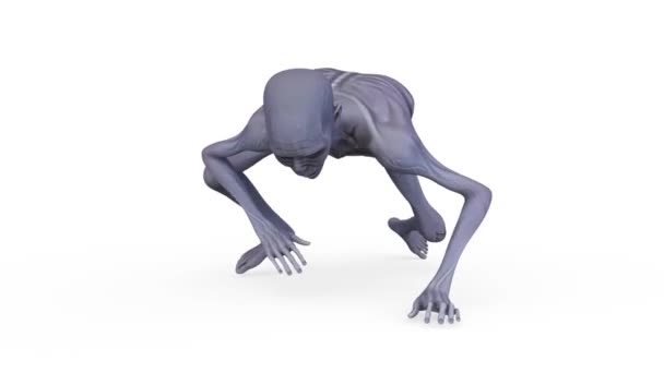 一个行走的男性僵尸的3D渲染 — 图库视频影像