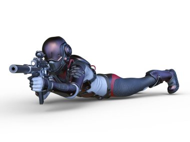 Bir siber savaşçının 3 boyutlu canlandırması