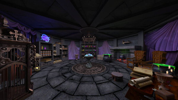 3D rendering of the wizard room