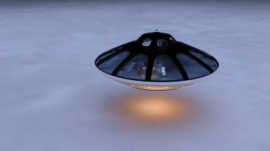 UFO 'nun 3B canlandırması.