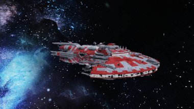 Bir uzay gemisinin 3d görüntülemesi