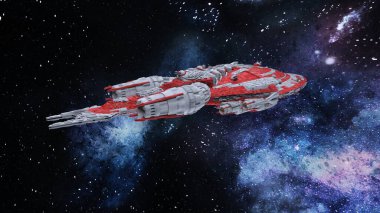Bir uzay gemisinin 3d görüntülemesi
