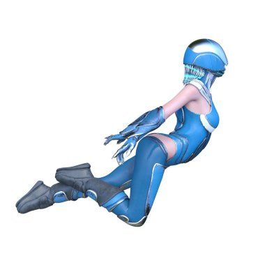 Bir siber kadının 3 boyutlu canlandırması