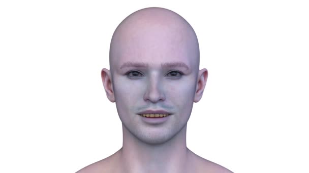 Bir Adamın Yüzünün Boyutlu Görüntüsü — Stok video