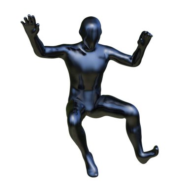 Poz veren bir adamın 3B görüntüsü