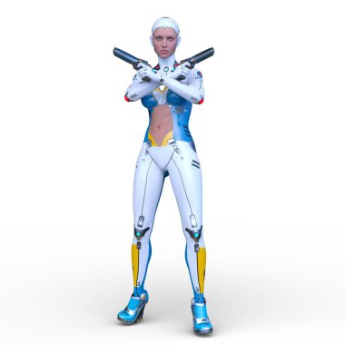 Bir siber kadının 3 boyutlu canlandırması