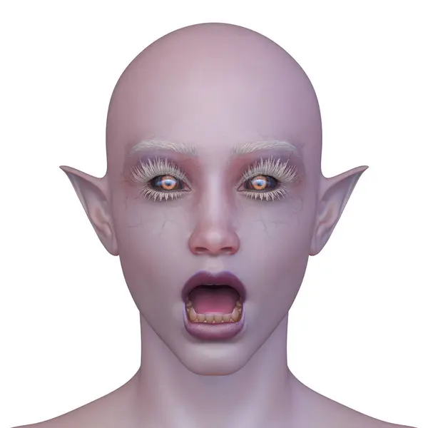 stock image 3D rendering of a female alien face