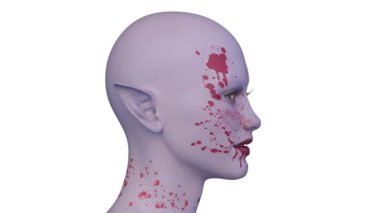 Dişi bir uzaylının 3 boyutlu görüntüsü