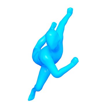 Poz veren bir adamın 3B görüntüsü