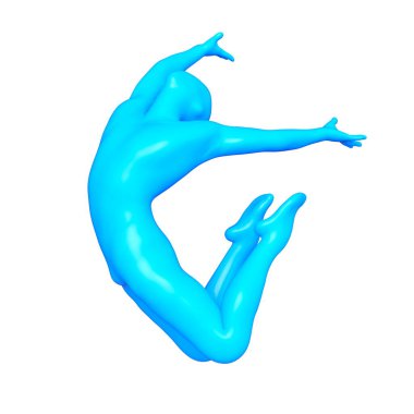 Poz veren bir adamın 3B görüntüsü