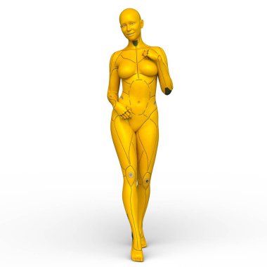 Dişi bir sayborgun 3D canlandırması