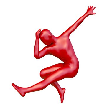 Poz veren bir adamın 3B görüntüsü