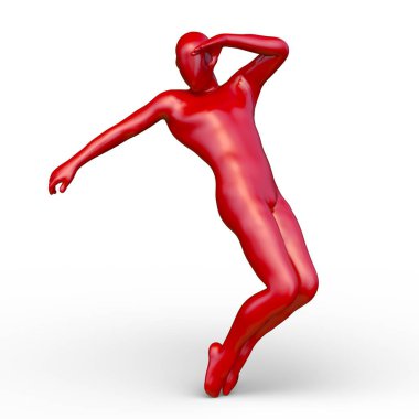 Poz veren bir adamın 3B görüntüsü