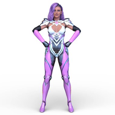 Bir siber kadının 3 boyutlu canlandırması