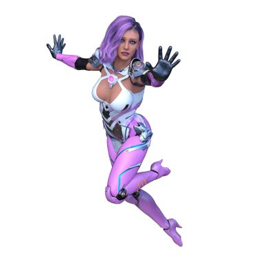 Bir siber kadının 3 boyutlu canlandırması