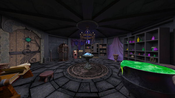 3D rendering of the wizard room