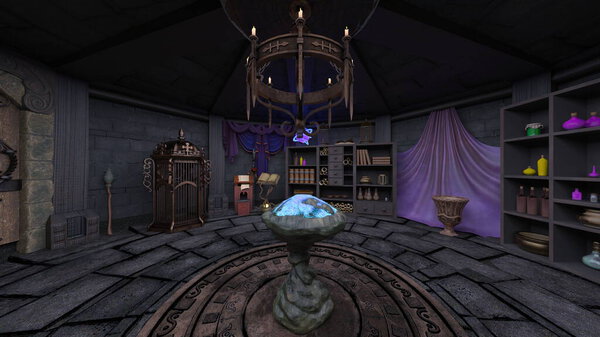 3D rendering of the wizard room