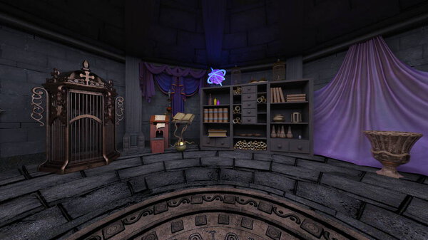 3D rendering of the wizard room