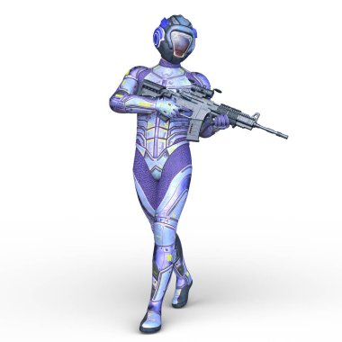 Bir siber savaşçının 3 boyutlu canlandırması