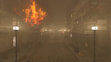 Yangın sahnesinin 3 boyutlu canlandırması