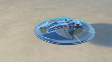 UFO 'nun 3B canlandırması.