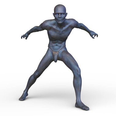 Bir erkek mağara adamının 3 boyutlu görüntüsü