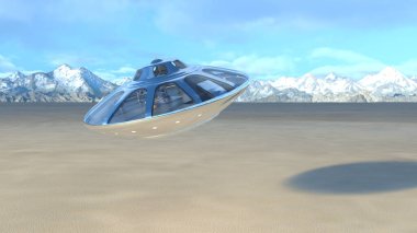 UFO 'nun 3B canlandırması.