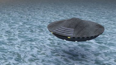 UFO 'nun 3B canlandırması.
