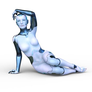 Dişi bir sayborgun 3D canlandırması