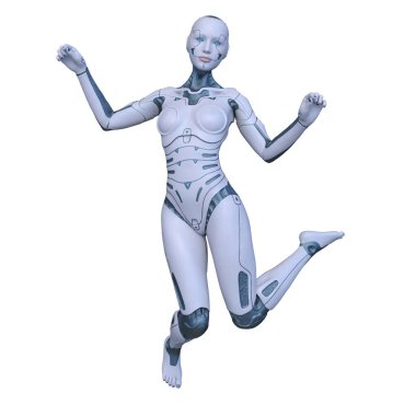 Dişi bir sayborgun 3D canlandırması