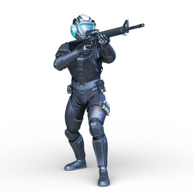 Bir siber savaşçının 3 boyutlu canlandırması