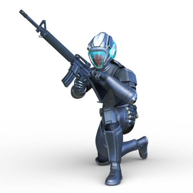 Bir siber savaşçının 3 boyutlu canlandırması