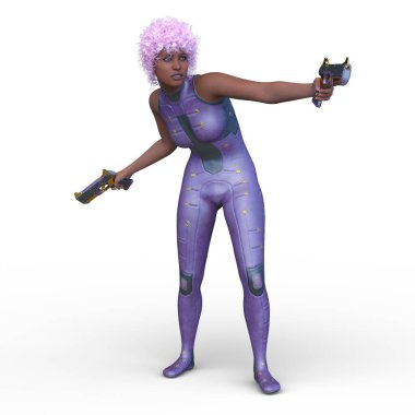 Bir siber kadının 3 boyutlu canlandırması