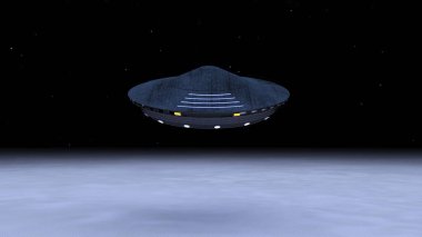 UFO 'nun 3B canlandırması.