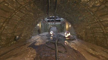 Yeraltı geçitinin 3 boyutlu yansıması