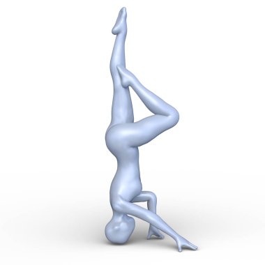 Poz veren bir kadının 3B görüntüsü