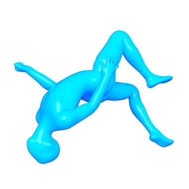 Poz veren bir adamın 3B görüntüsü