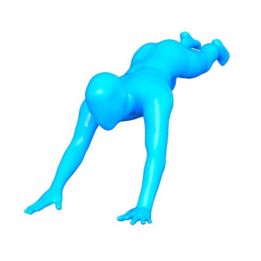 Poz veren bir adamın 3B görüntüsü