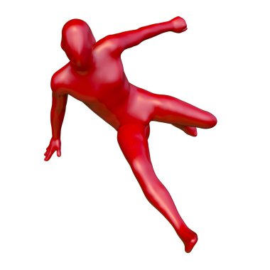 Poz veren bir adamın 3B görüntüsü