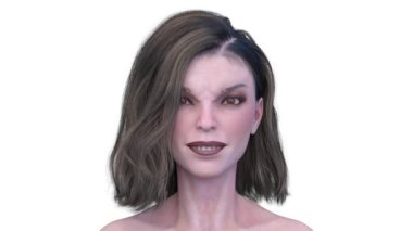 Dişi bir vampirin 3 boyutlu görüntüsü.