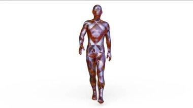 3D yürüyen bir adam görüntüsü oluşturma