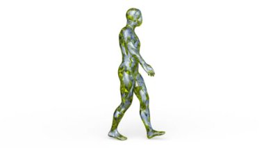 3D yürüyen bir adam görüntüsü oluşturma